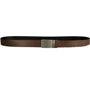 Black Brown Reversible Tactical Nylon Fabric Gunmetal Buckle Belt Men 12”- 46”